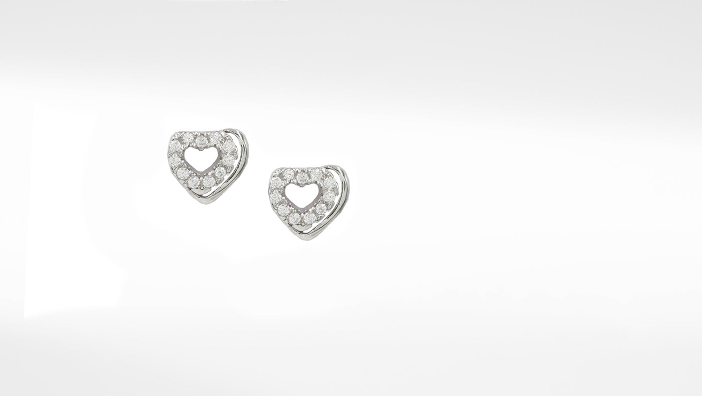 Sangeeta Boochra 925 Sterling Silver Jewelry Circular Cubic Zirconia CZ Stud Earrings