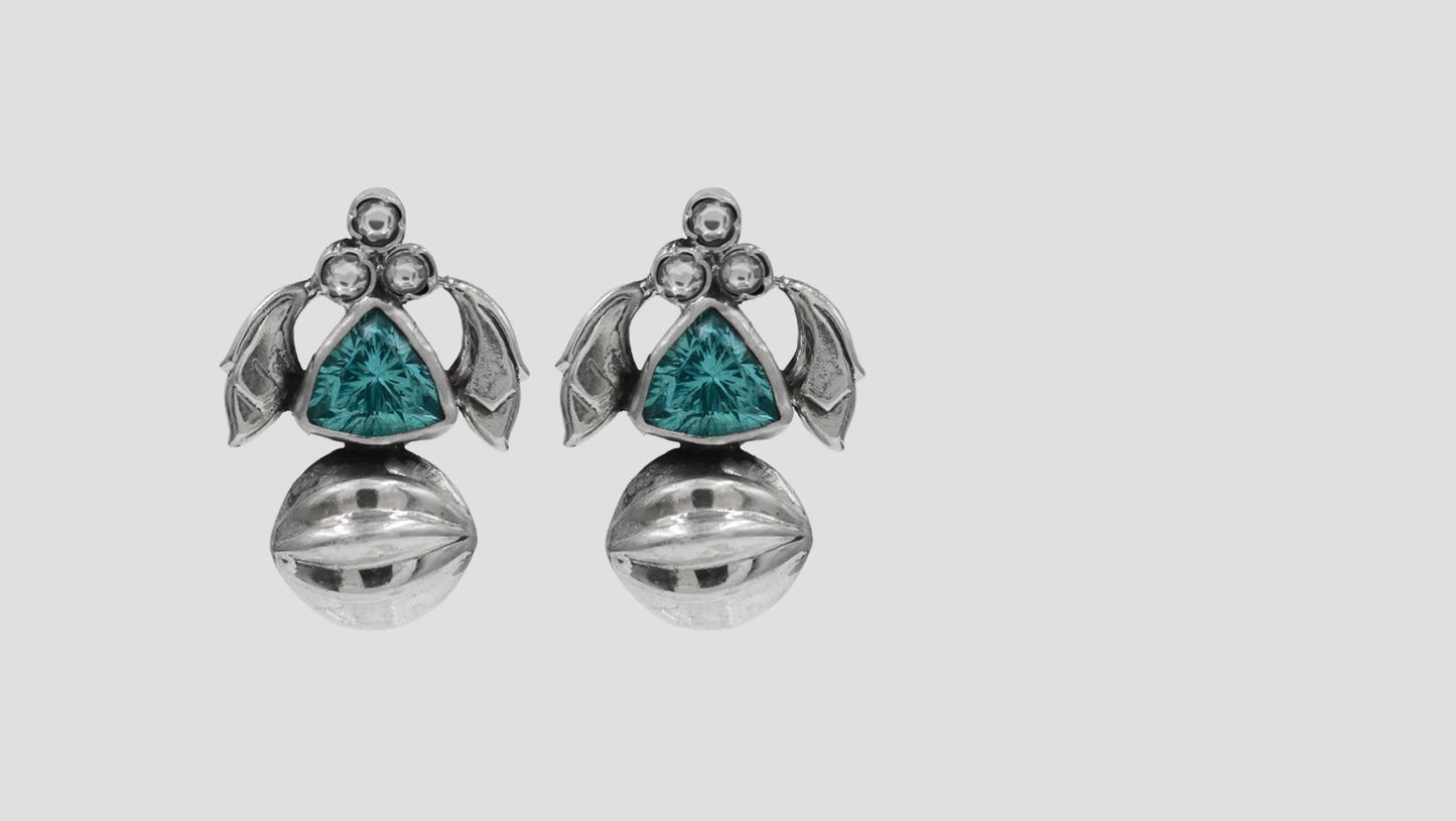 Sangeeta Boochra Silver Earrings – Aqua Elegance