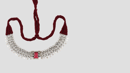Traditional Rajasthani Silver Choker Necklace – Sangeeta Boochra
