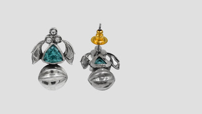 Sangeeta Boochra Silver Earrings – Aqua Elegance