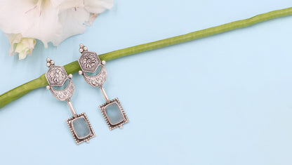 "Effortless Elegance: Sangeeta Boochra Silver Handcrafted Earrings "