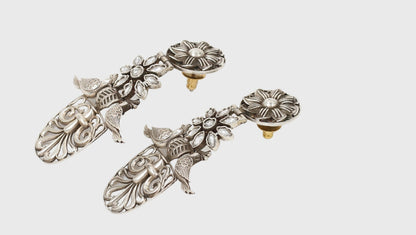 Classic Radiance: Sangeeta Boochra Silver Handcrafted Earrings