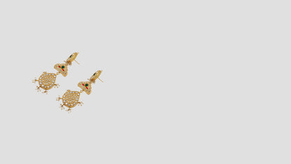 "Golden Radiance: Kundan-Studded Earrings by Sangeeta Boochra "