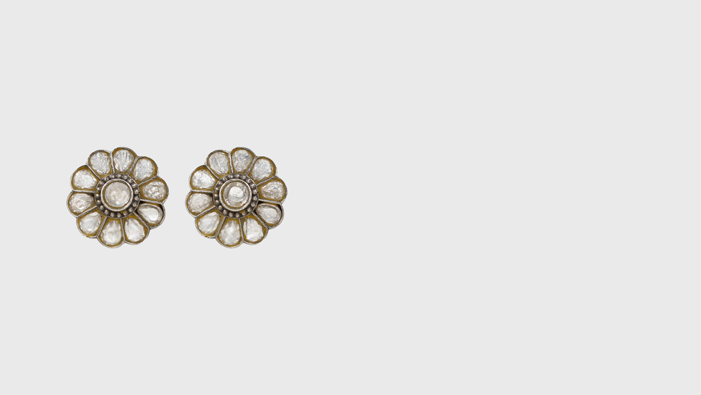 "Effortless Elegance: Sangeeta Boochra Silver Handcrafted Earrings "