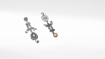 Silver Santina Handcrafted Earrings