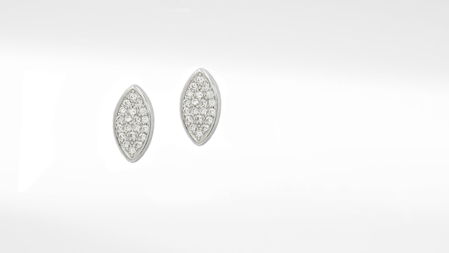 Sangeeta Boochra 925 Sterling Silver CZ Stud Earring