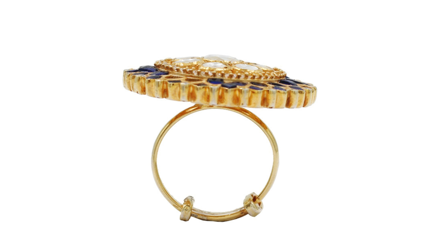 Elegant Simplicity: Sangeeta Boochra Gold-Plated Handmade Ring