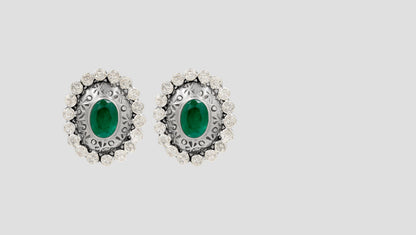 Sangeeta Boochra Heritage Moissanite Oval Earrings