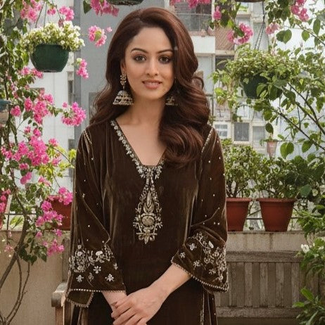 Sandipa Dharr in Sangeeta Boochra Silver Jhumkas