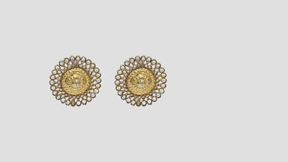Sangeeta Boochra Heritage Gold-Plated Silver Statement Studs