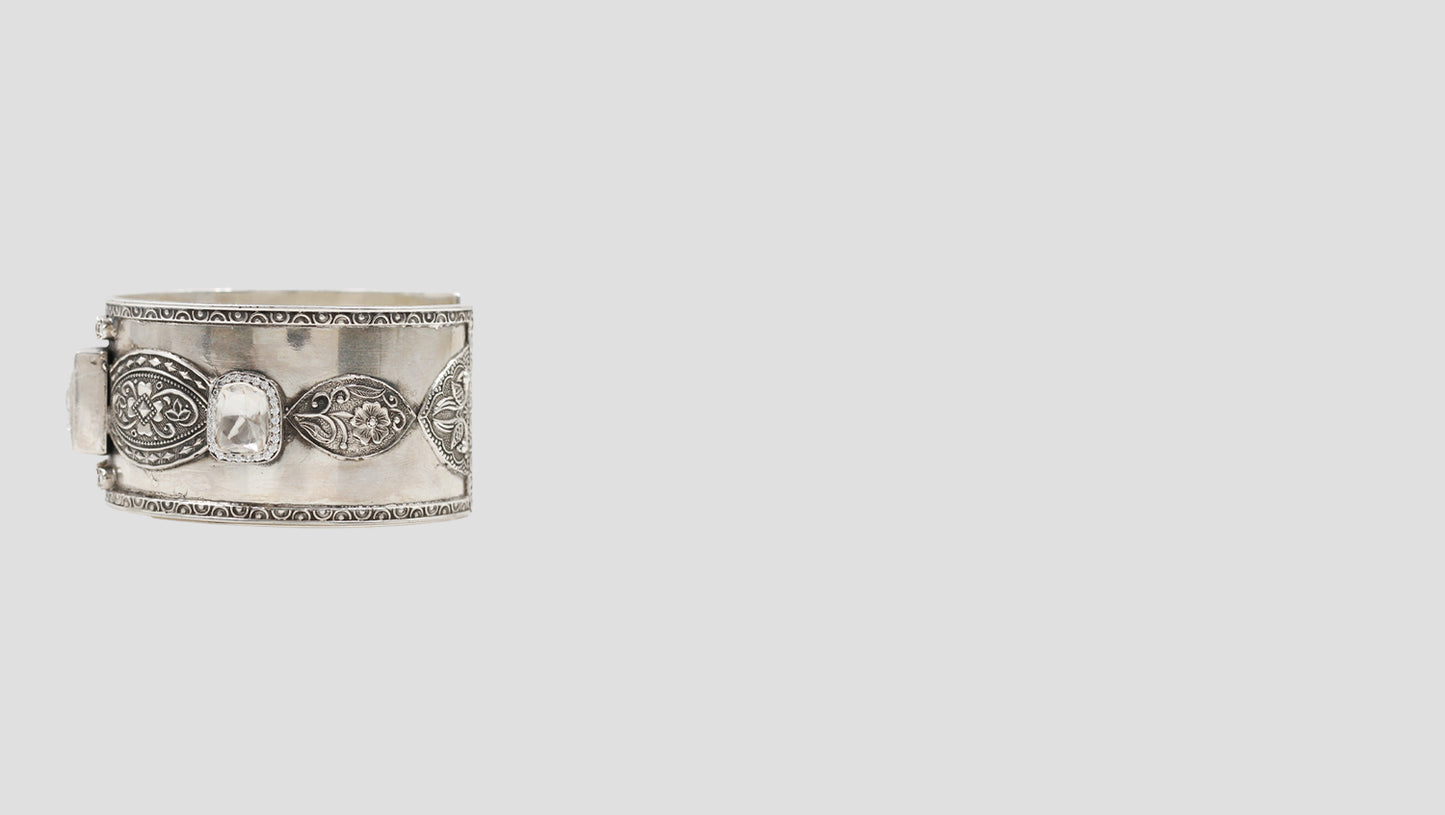 Royal Heritage 925 Silver Cuff by Sangeeta Boochra