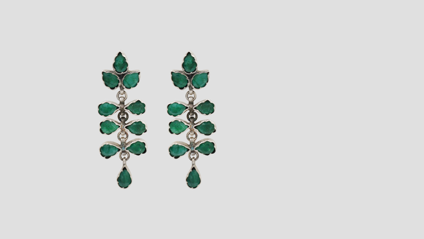 Sangeeta Boochra Emerald Green Kundan Statement Earrings