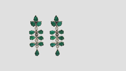 Sangeeta Boochra Emerald Green Kundan Statement Earrings