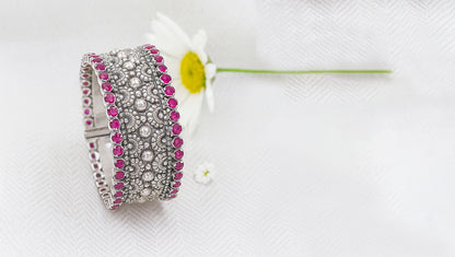 Sangeeta Boochra Statement Silver Bangle | Timeless Craftsmanship