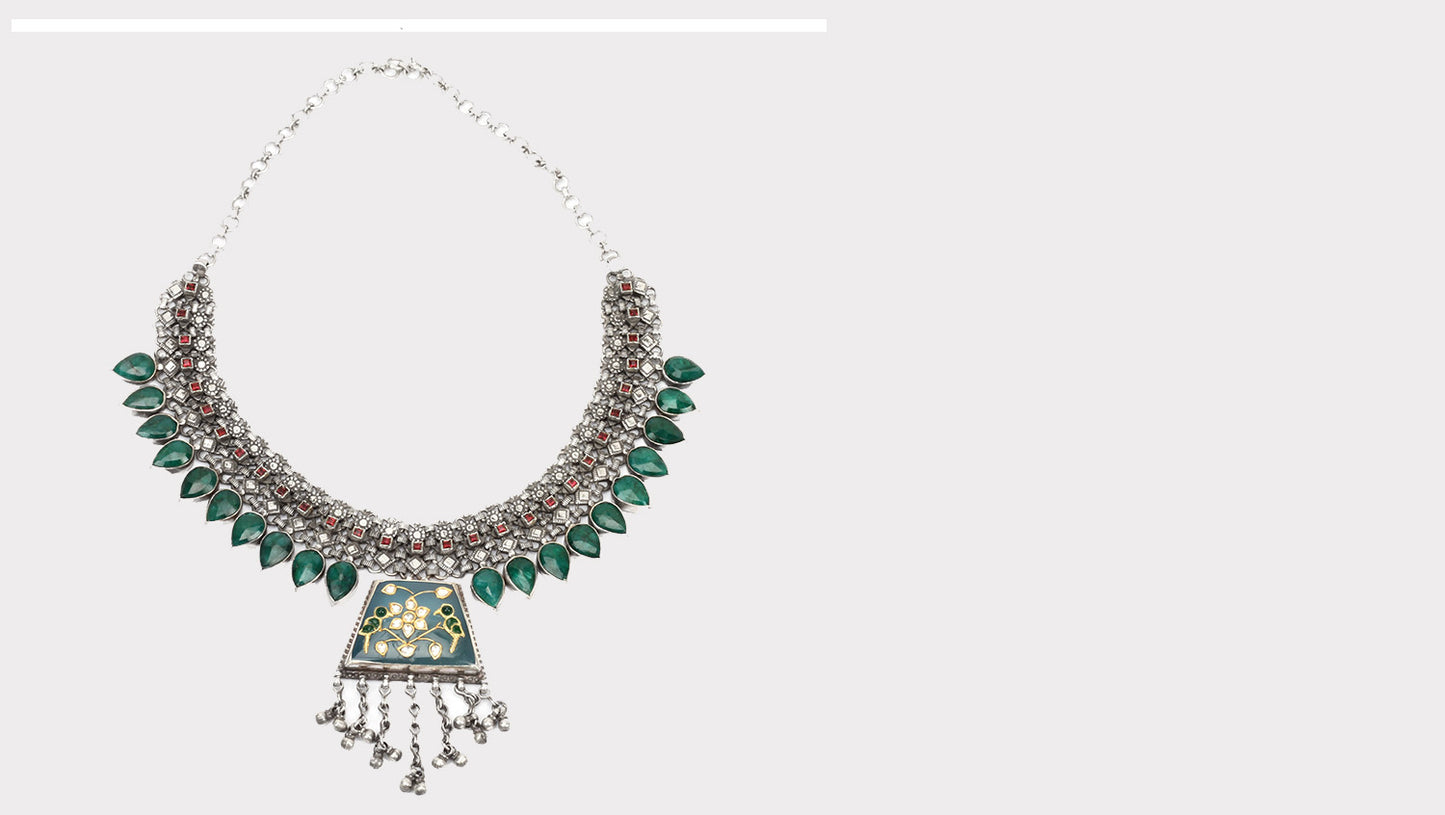 Silver Necklace by Sangeeta Boochra