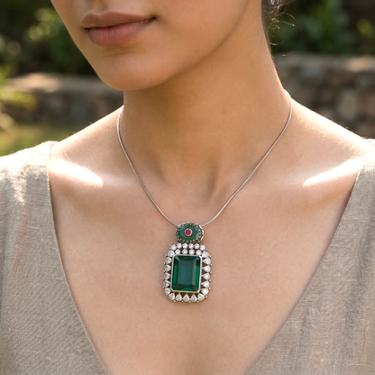 Sangeeta Boochra Heritage Moissanite Statement Pendant