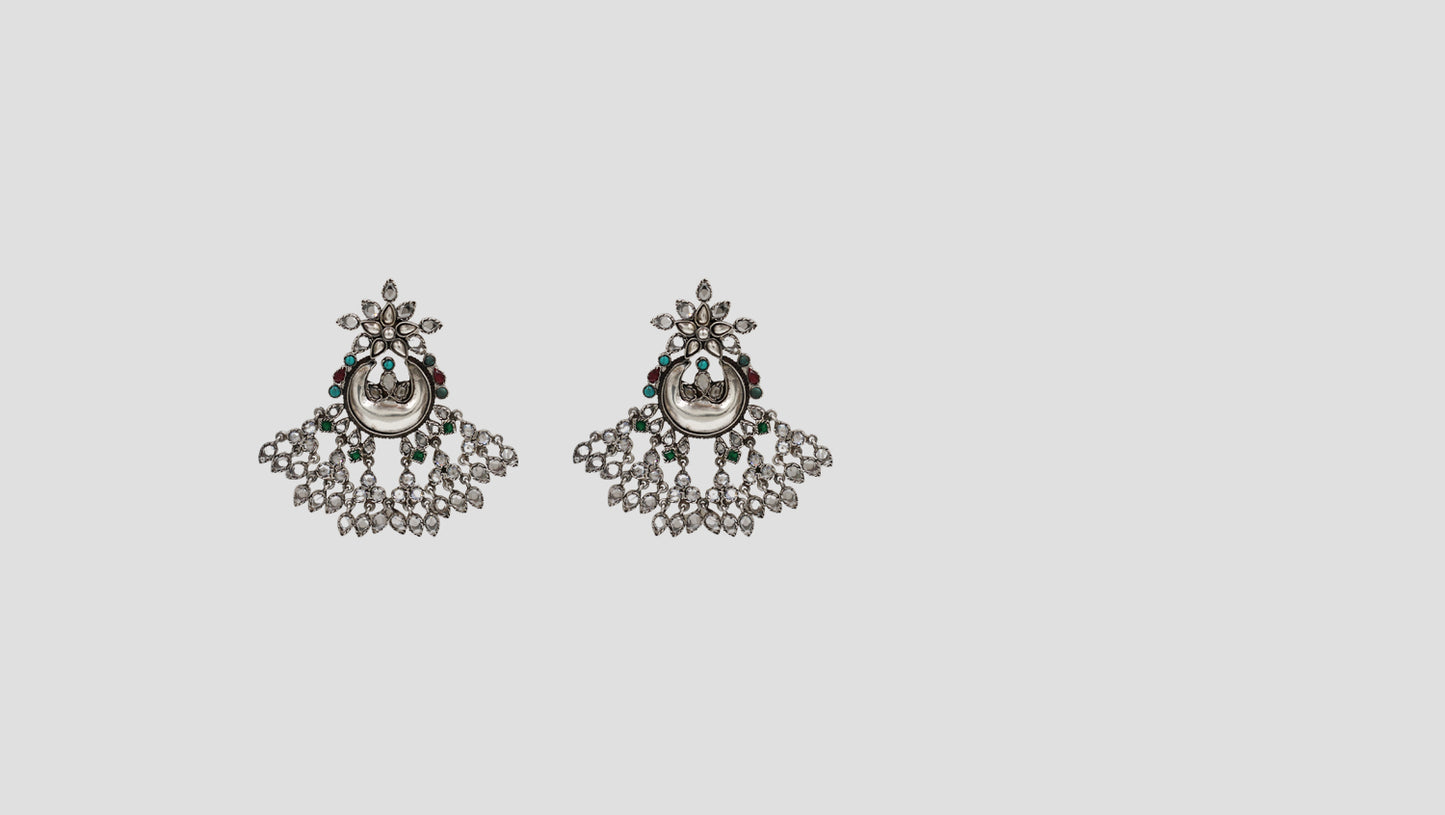 Heritage Kundan Statement Earrings by Sangeeta Boochra