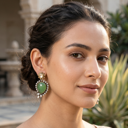 Heritage Silver Earrings with Pearl Detailing – Sangeeta Boochra