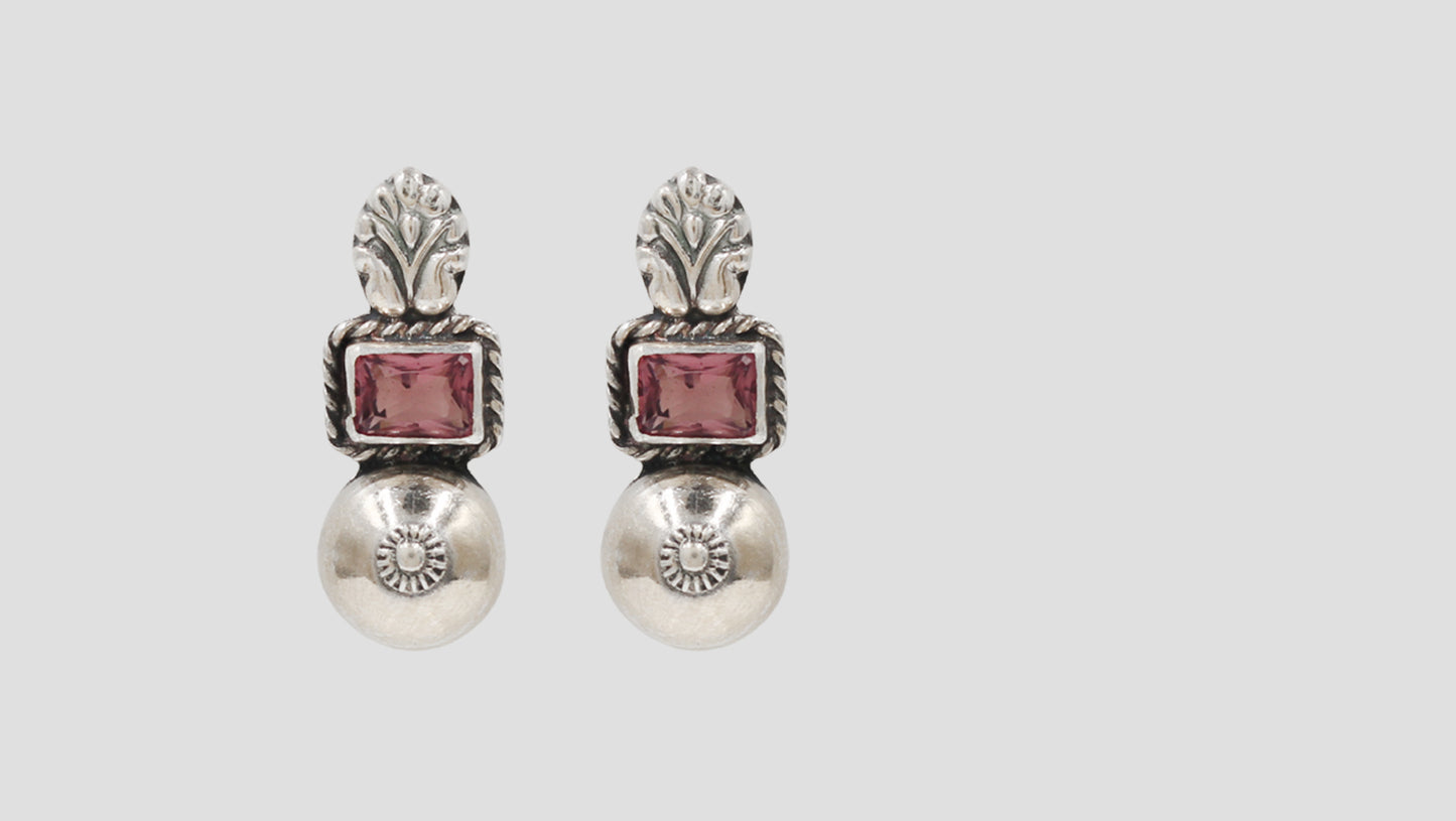 Sangeeta Boochra Signature Oxidised Silver Heritage Drop Earrings