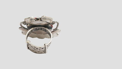 Sangeeta Boochra Handcrafted Silver Tribal Statement Ring