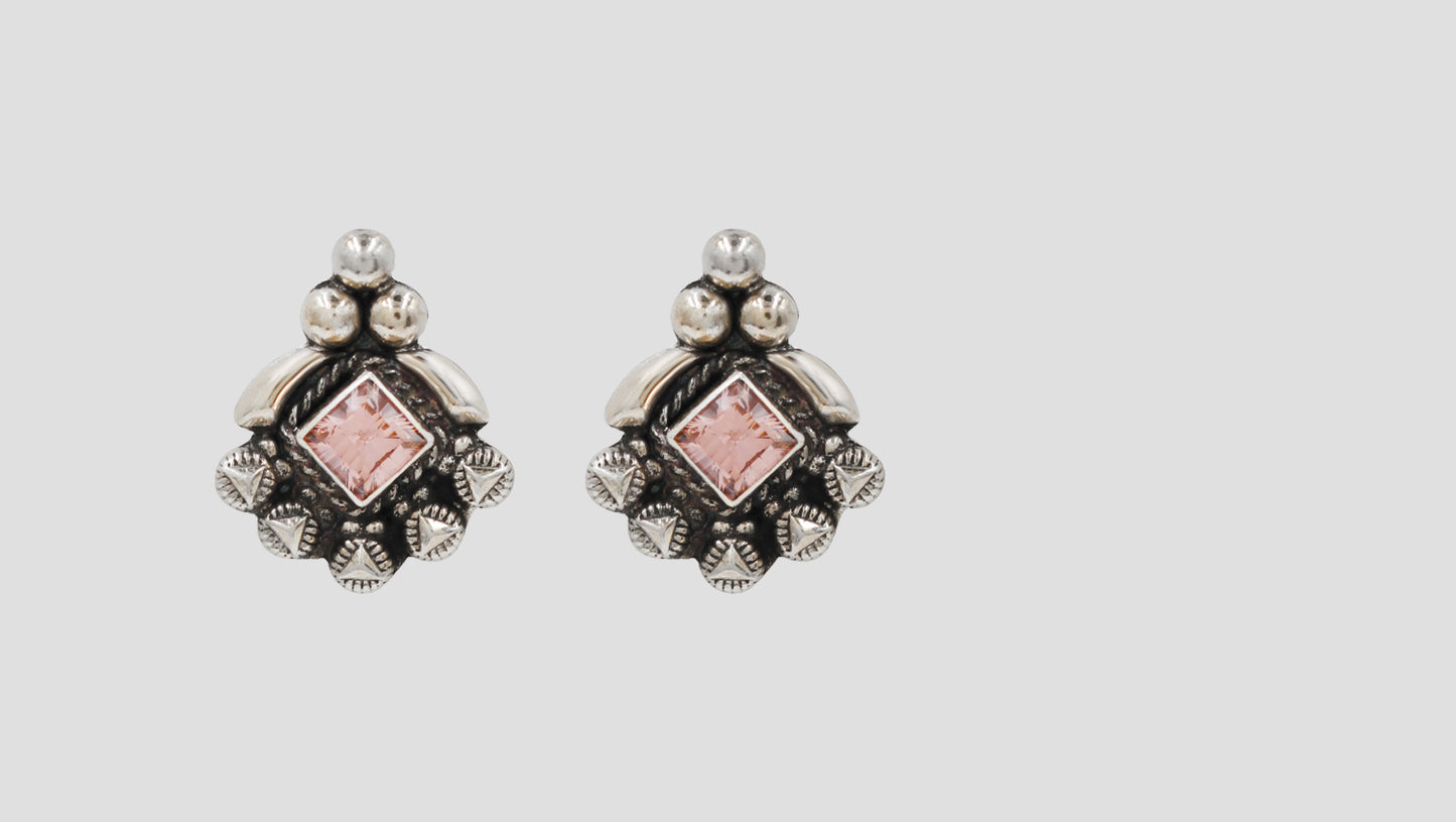 Sangeeta Boochra Oxidised Silver Heritage Stud Earrings