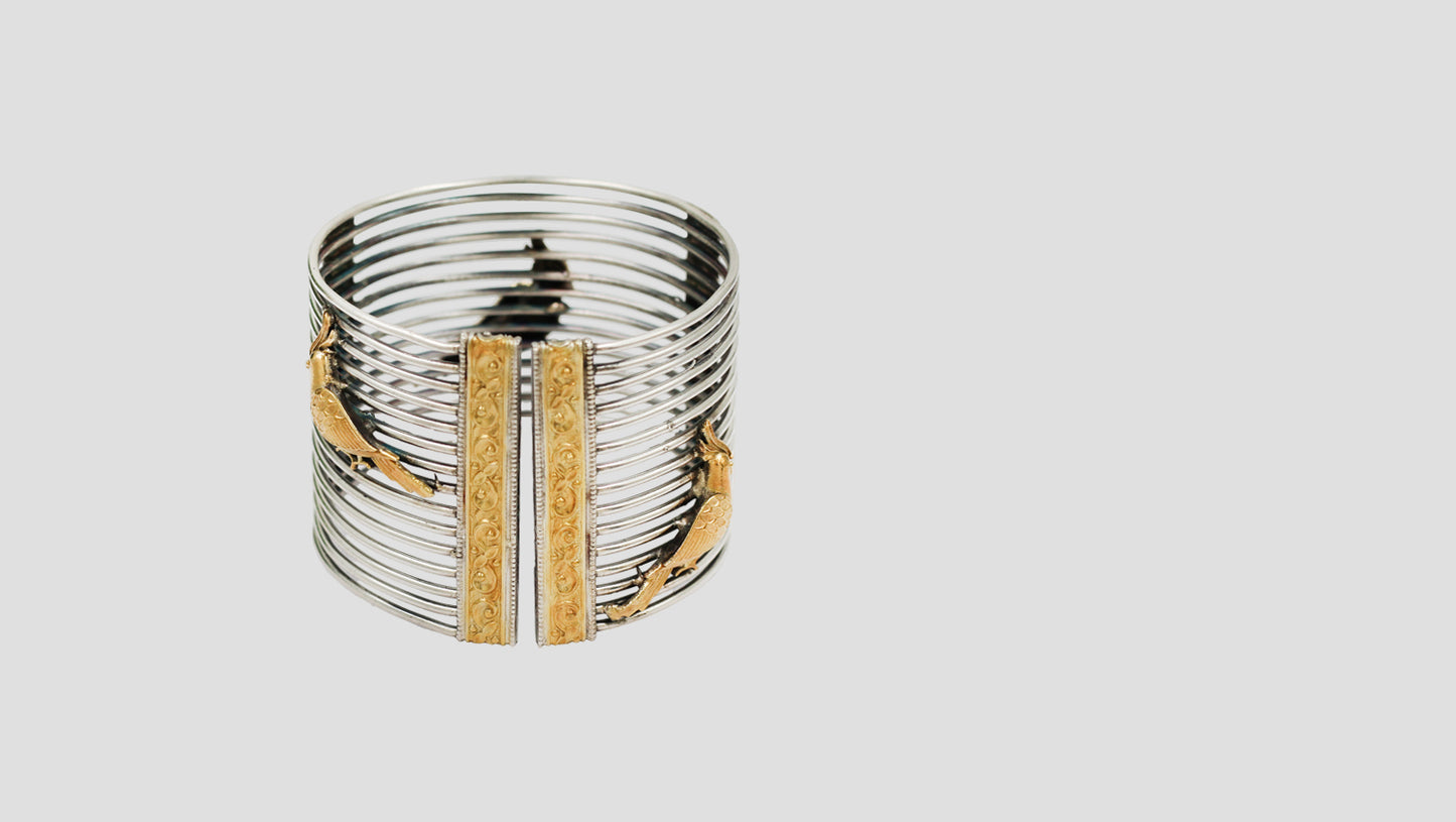 Sangeeta Boochra Dual-Tone Silver Statement Cuff