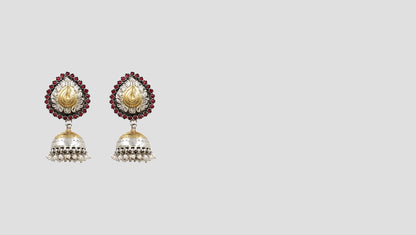 Royal Heritage: Sangeeta Boochra Silver Jhumka Earrings