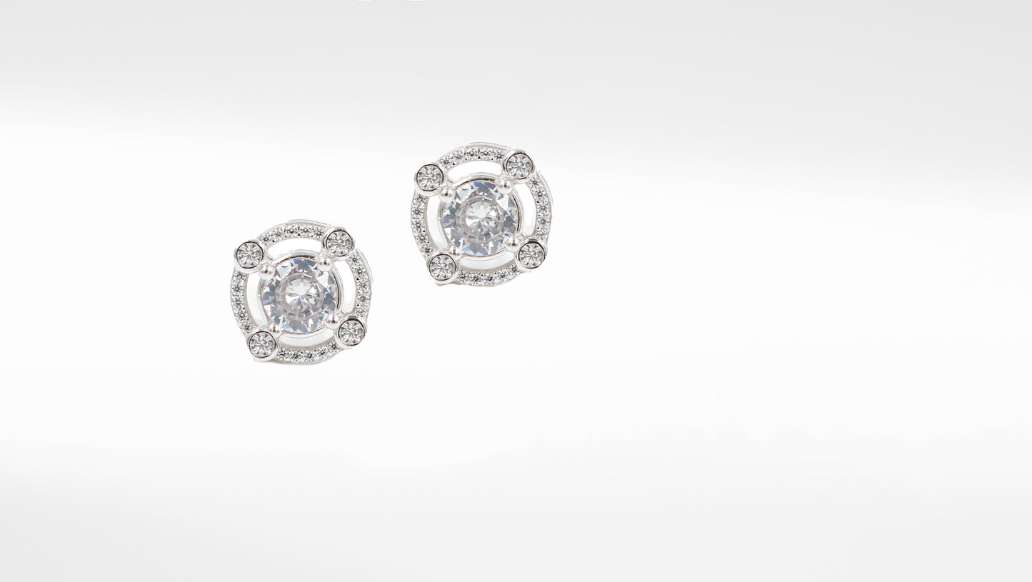 Dreamy Whisper CZ Stud Earrings