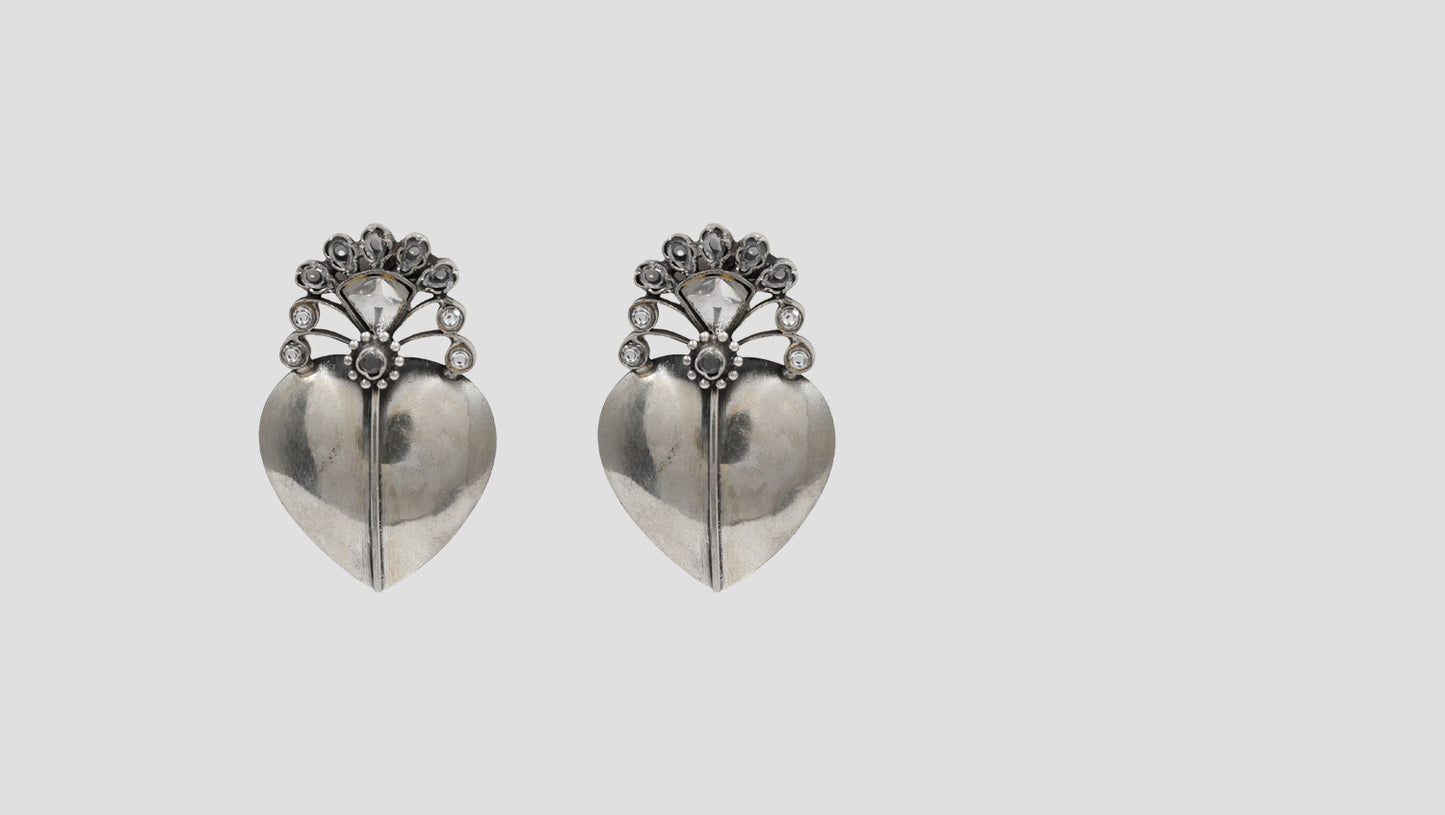 Sangeeta Boochra Classic Oxidised Silver Earrings