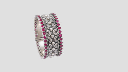 Sangeeta Boochra Statement Silver Bangle | Timeless Craftsmanship