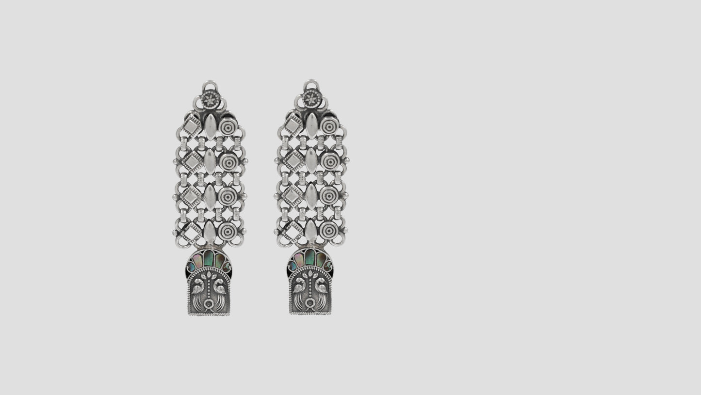 Sangeeta Boochra Handcrafted Heritage Silver Earrings