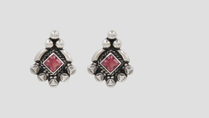 Sangeeta Boochra Handcrafted Oxidised Silver Contemporary Heritage Earrings