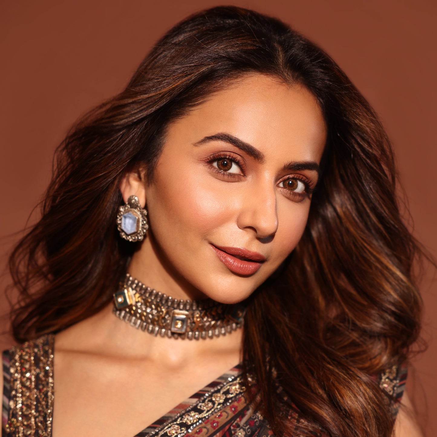 Sangeeta Boochra Silver Statement Jewellery Styled by Rakul Preet