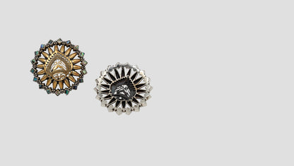 Luxe Shine: Sangeeta Boochra Gold-Plated Round Stud Earrings