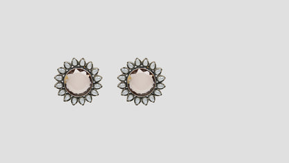 Sangeeta Boochra Vintage Pearl Bloom Silver Studs