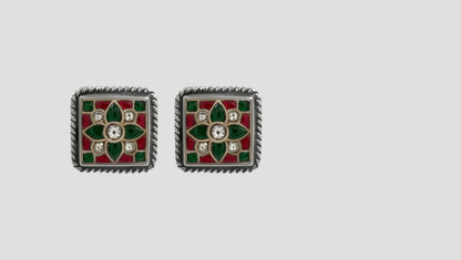 Sangeeta Boochra Heritage Floral Kundan Studs