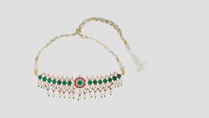 Sangeeta Boochra Moissanite Choker Set with Pearl Drops