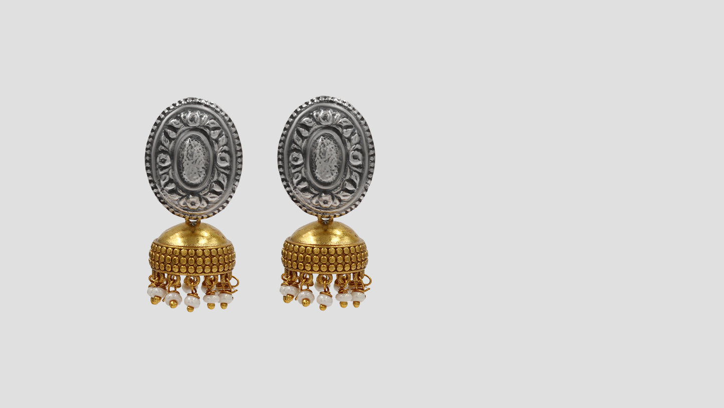 Classic Heritage Silver Jhumki Earrings – Sangeeta Boochra