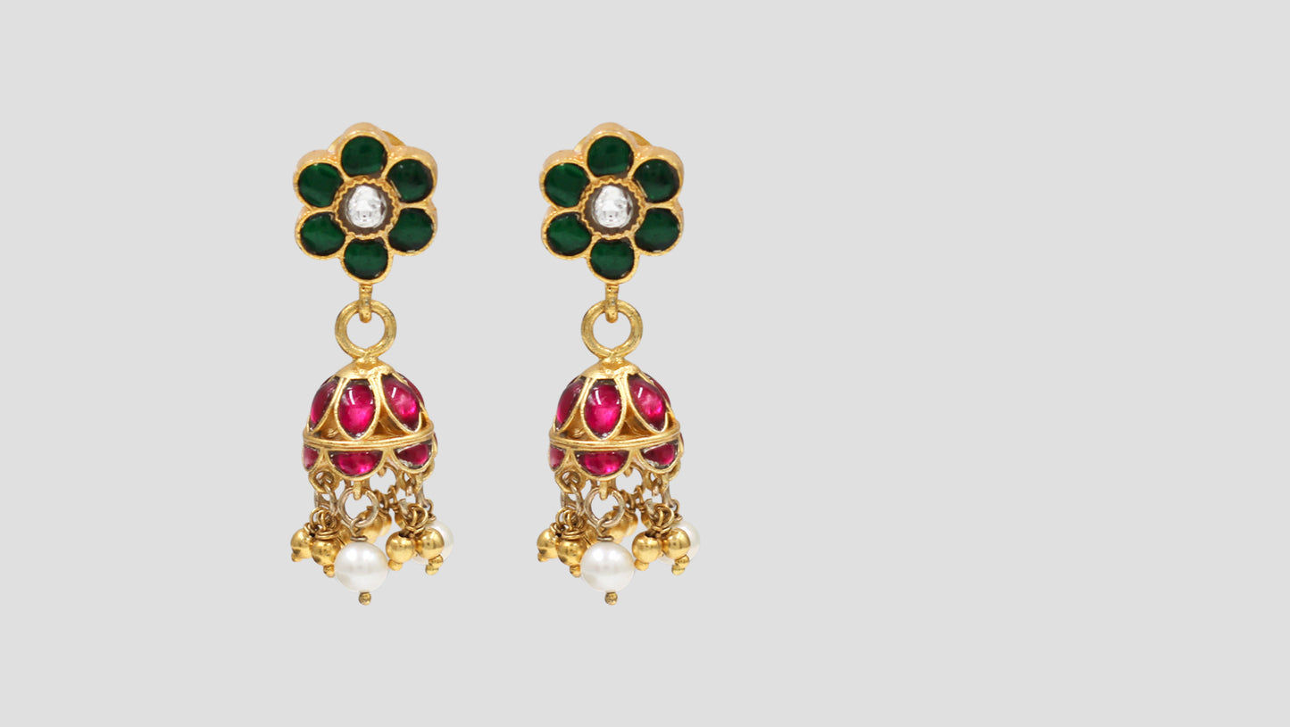 Sangeeta Boochra Gold Finish Kundan Earring