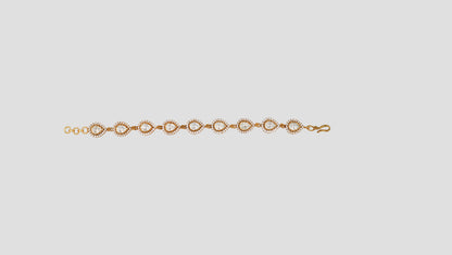 Sangeeta Boochra Gold-Plated Moissanite Elegance Bracelet