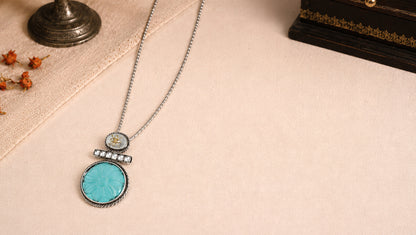 Vividh- Silver Nafia Charming Necklace