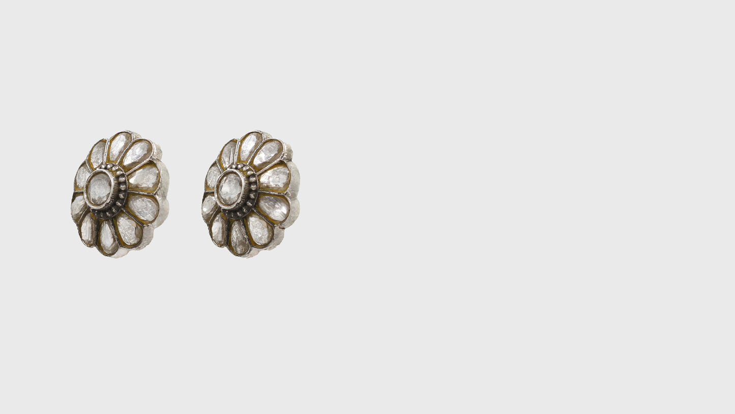 "Effortless Elegance: Sangeeta Boochra Silver Handcrafted Earrings "