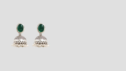 Timeless Elegance: Handcrafted Silver Jhumkas by Sangeeta Boochra