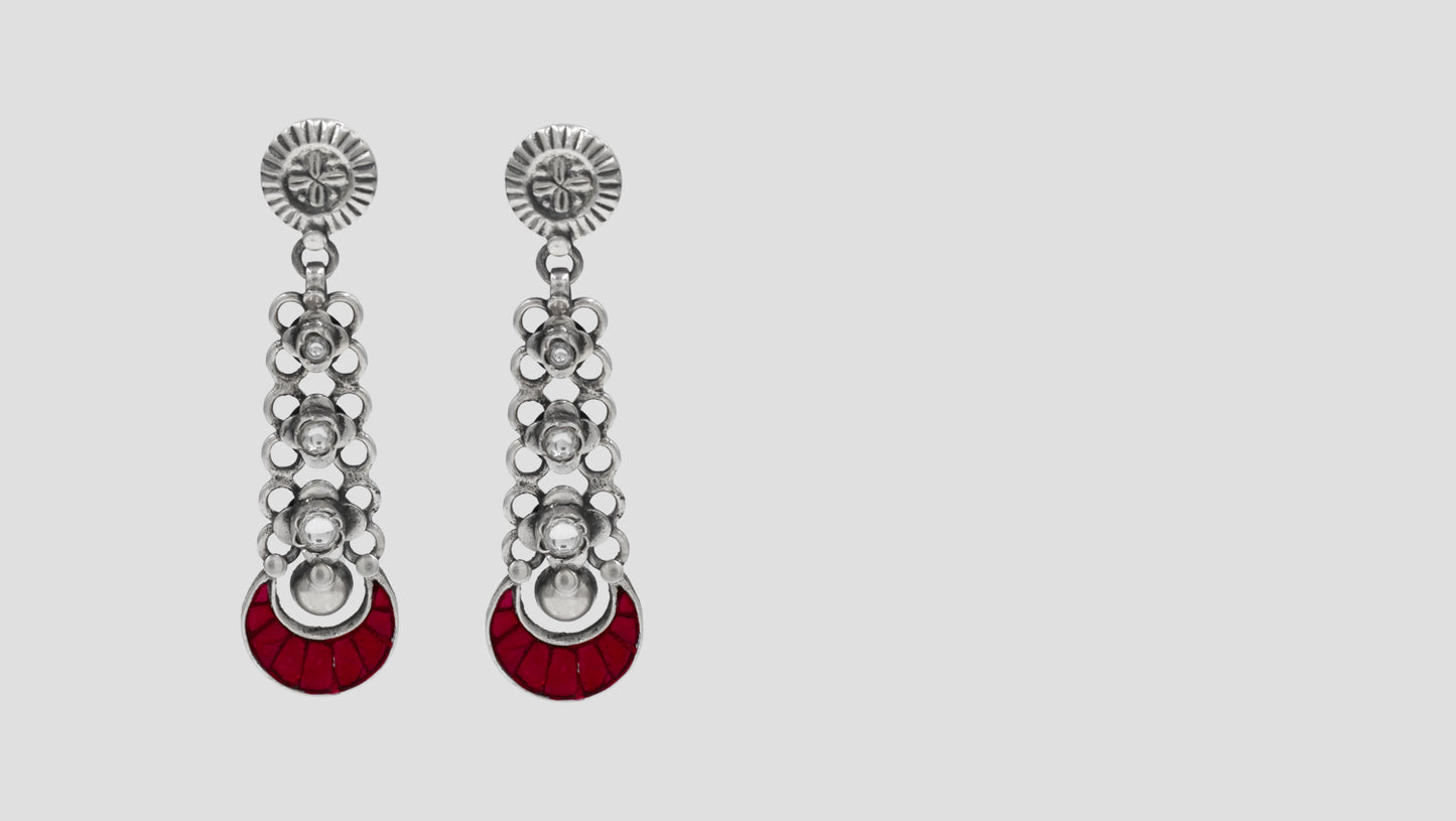 Heritage-Inspired Sterling Silver Earrings by Sangeeta Boochra