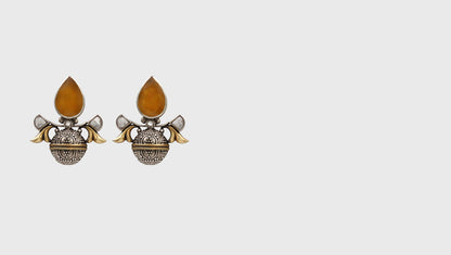 "Delicate Grace: Sangeeta Boochra Silver Handcrafted Earring "