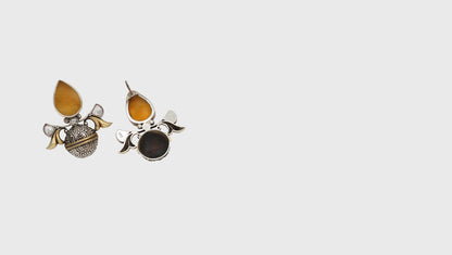 "Delicate Grace: Sangeeta Boochra Silver Handcrafted Earring "