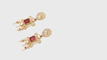 Sangeeta Boochra Silver Moissanite Earrings