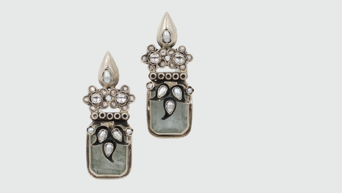 Beautiful Designer Handcrafted Silver Earrings