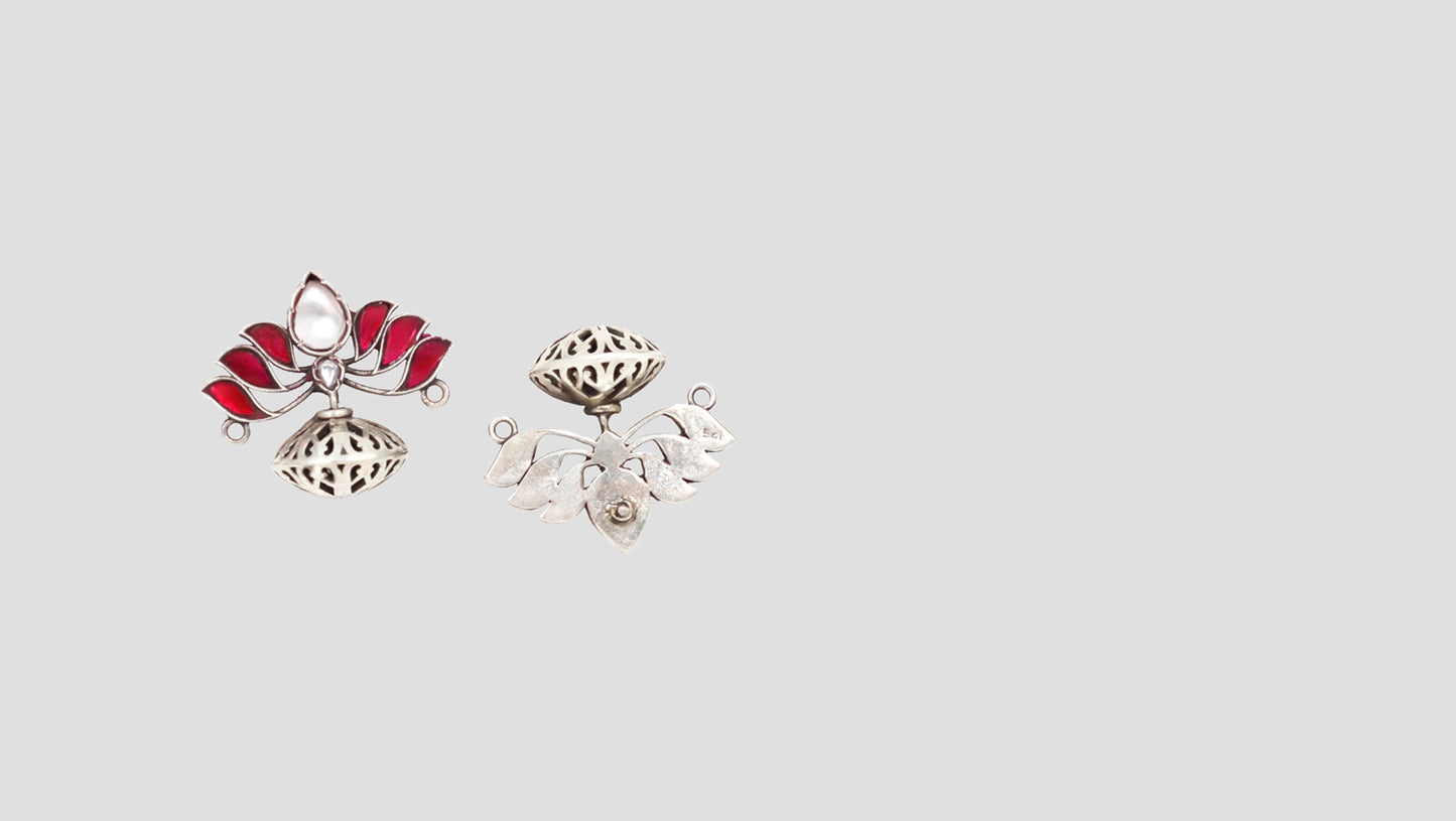 "Refined Polish: Sangeeta Boochra Silver Handcrafted Studs "