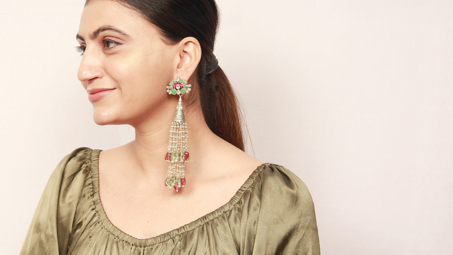 Sangeeta Boochra Silver Earrings